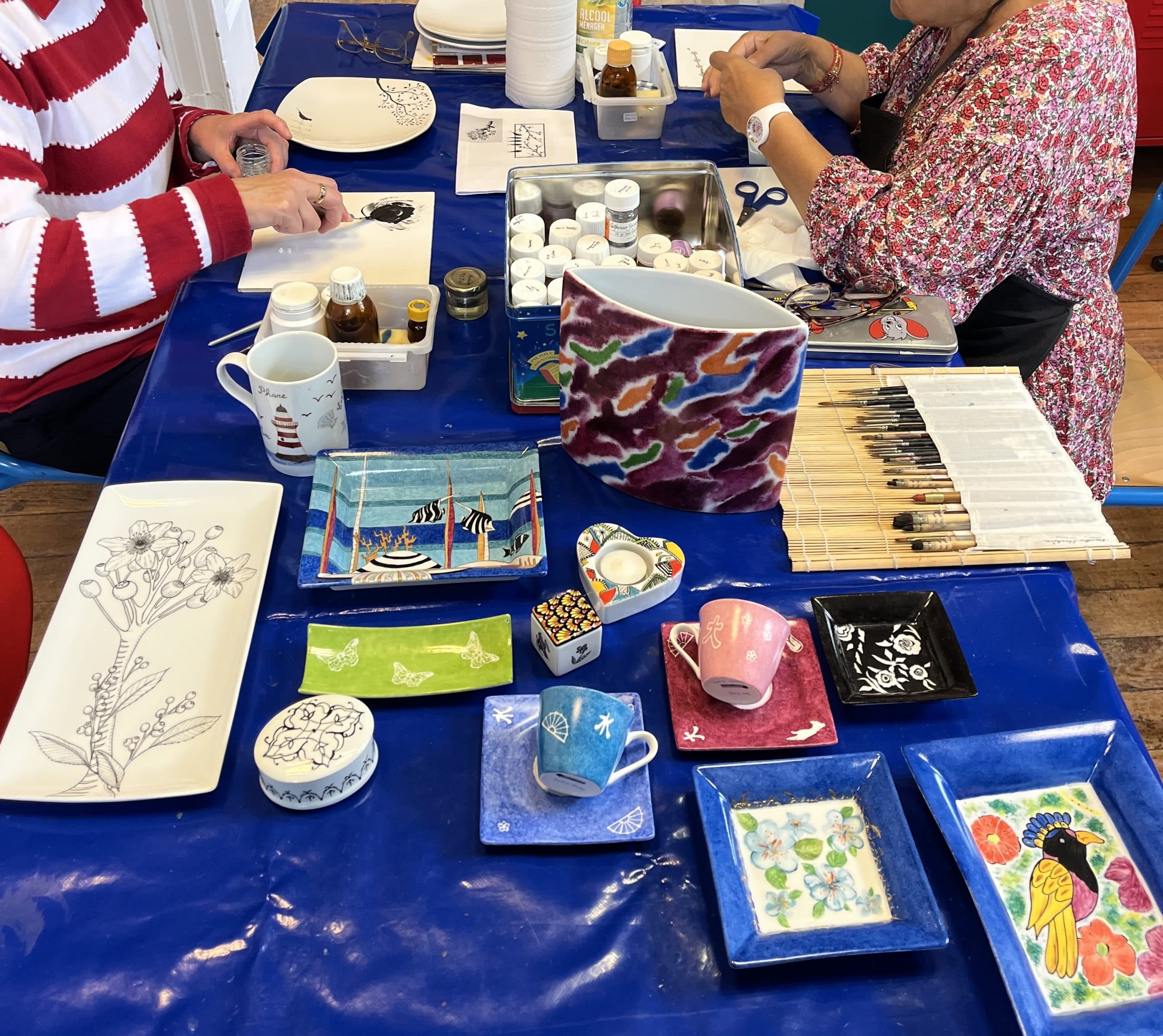 Photo activité : peinture sur porcelaine
